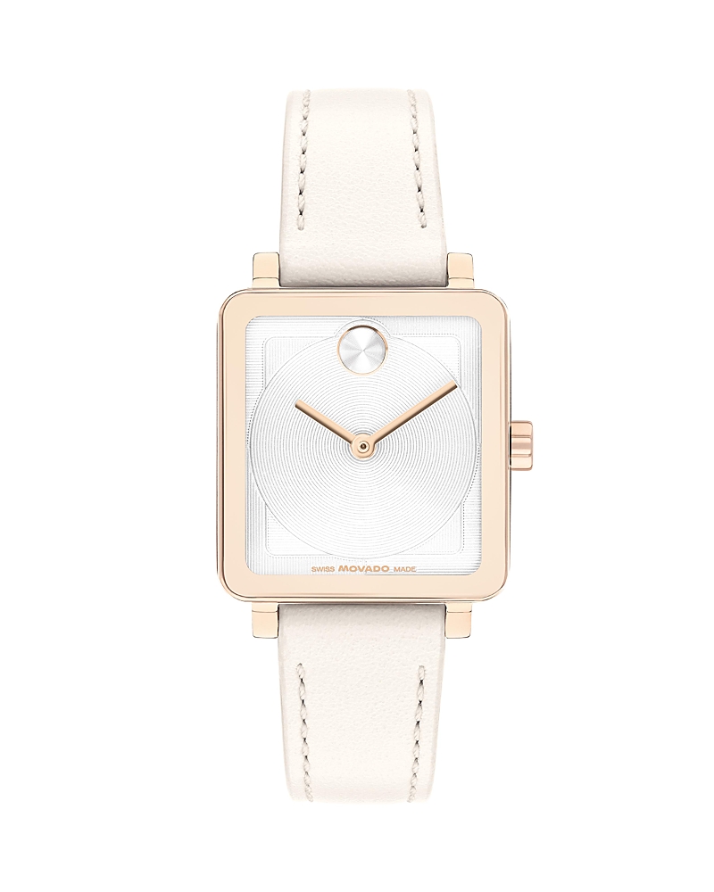 Movado Women's Bold Evolution 2.0 Swiss Quartz White Leather Watch 26mm In White/white