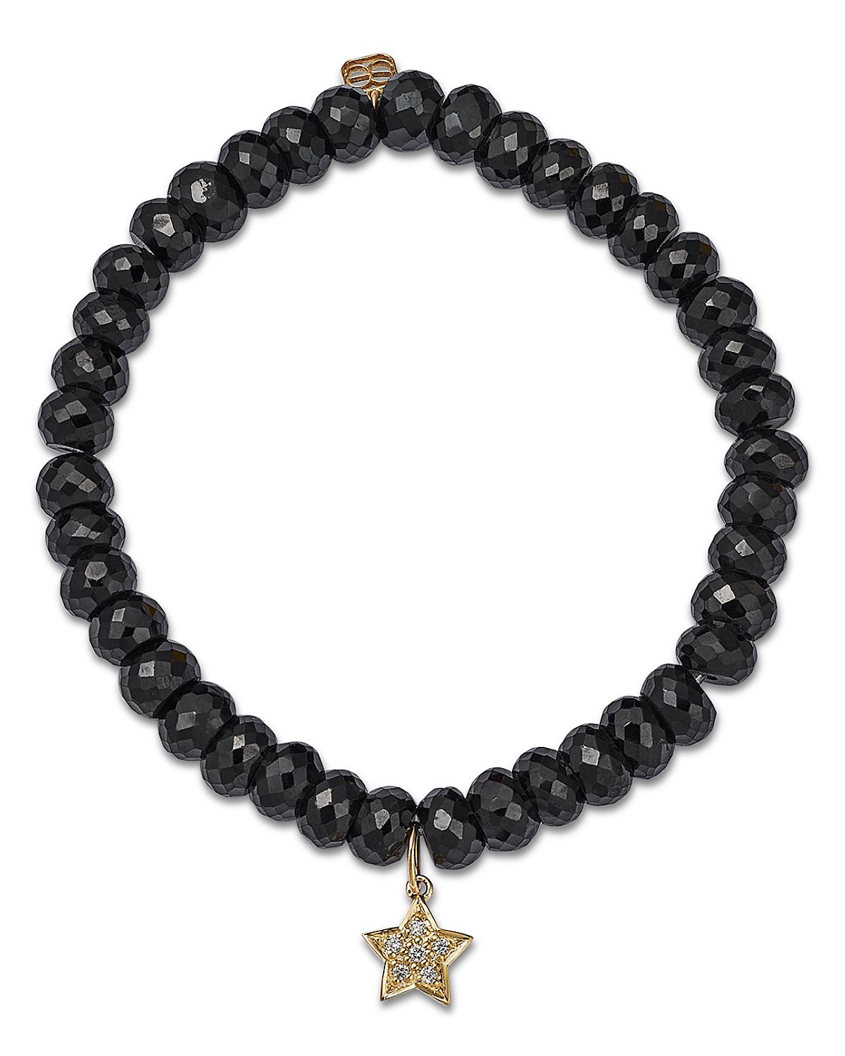 Sydney Evan 14K Yellow Gold Diamond Star Charm Beaded Bracelet