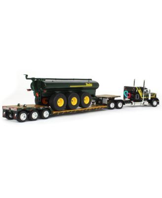  1/64 Black Husky Peterbilt w/ Fontaine Renegade Lowboy & Husky Manure Spreader, DCP - 14 Years+ - Ages 5-7