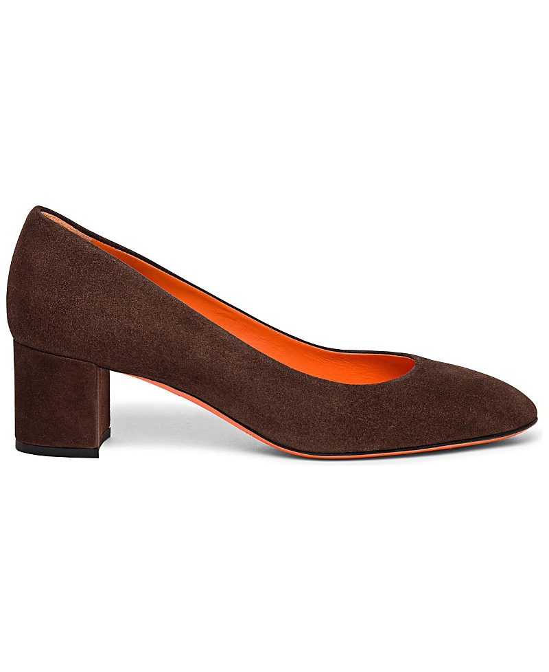 Santoni Women's Fight Suede Low-Heel Pump
