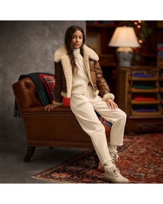 Girls' Metallic Cable Cotton Blend Cardigan - Big Kid