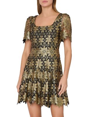 MILLY - Ilisa Lace Godet Mini Dress