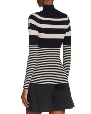 Striped Mock Neck Sweater