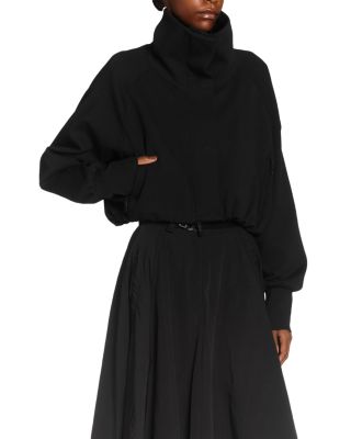 Wide Collar Zip Front Cardigan