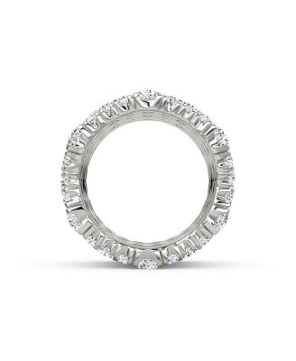 5 Row Pav&eacute; Ring in 14K White Gold, 7.80tw Round Brilliant Lab Grown Diamonds