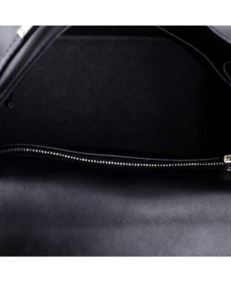  Kelly 25 Handbag Black Swift with Palladium Hardware