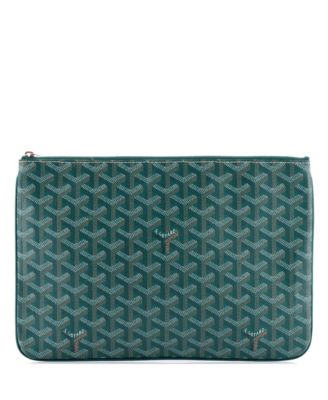 Pre-Owned Goyard Mm Senat Zip Pouch Coated Canvas