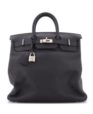 Pre-Owned HERMÈS - HAC 40 Handbag Black Togo with Palladium Hardware
