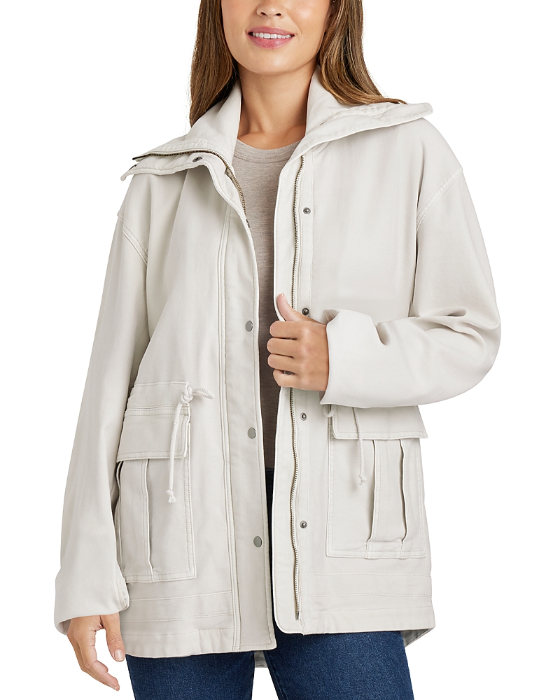 Splendid Meghan Cotton Blend Utility Jacket In Ice