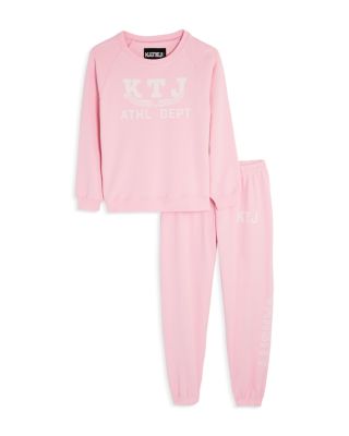 KatieJnyc - Girls' KTJ Crewneck Sweatshirt & Jogger Sweatpants - Big Kid