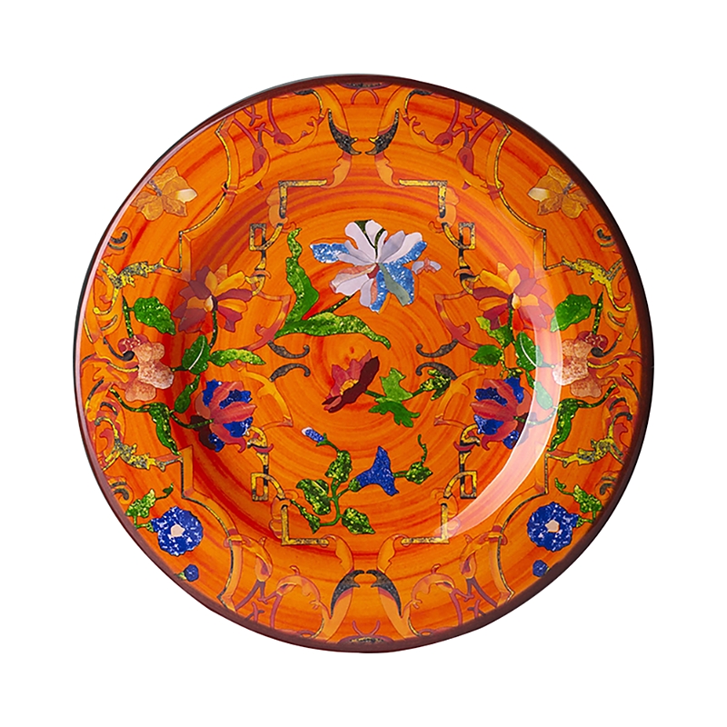 Mario Luca Giusti Pancale Orange Salad And Dessert Plate In Orange