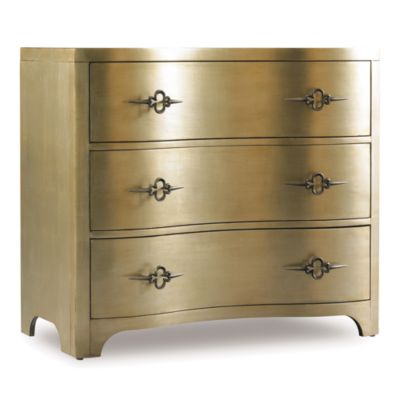 Sanctuary Three Drawer Shaped Front Gold Chest