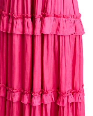 Ruched Ruffled Midi Dress - Exclusive