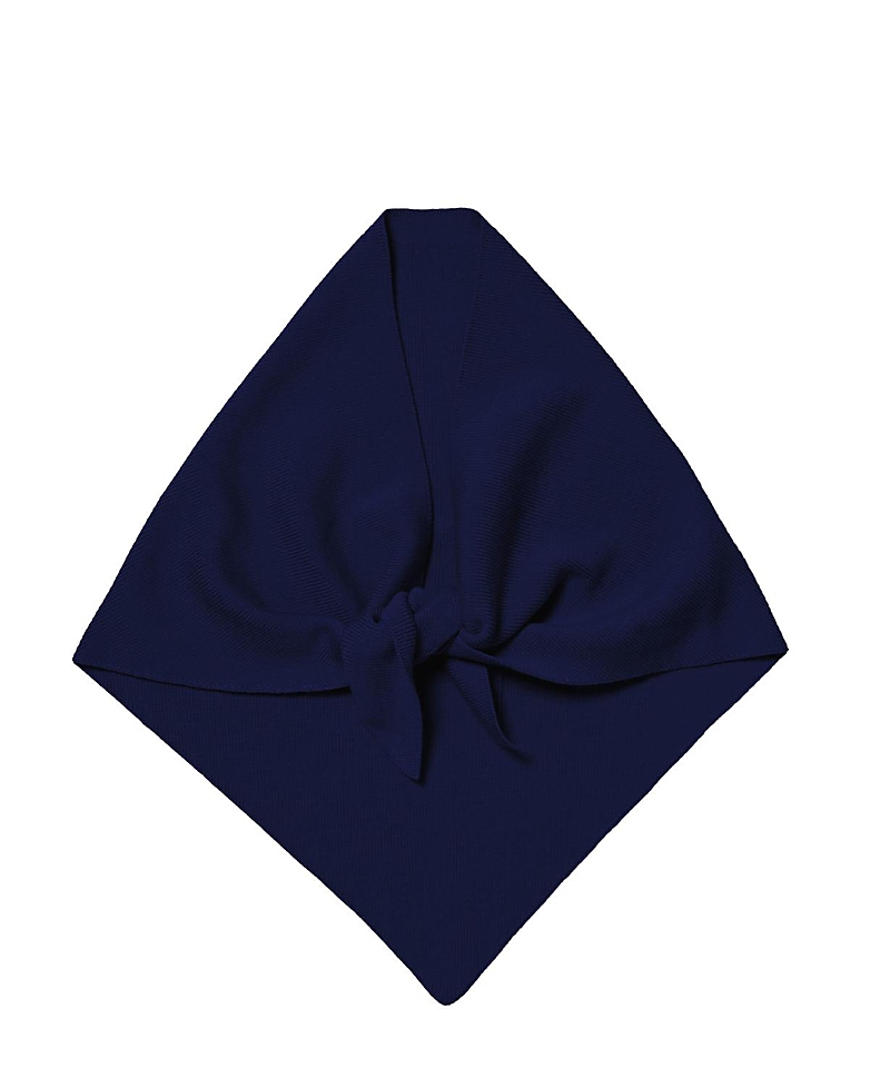 Hyer Goods Upcycled Merino Wool Head Scarf In Dark Navy