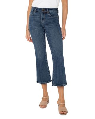Liverpool Los Angeles - Hannah Mid Rise Cropped Flare Leg Jeans in Bolsa Chica