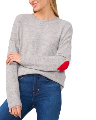 CeCe - Heart Elbow Crewneck Sweater