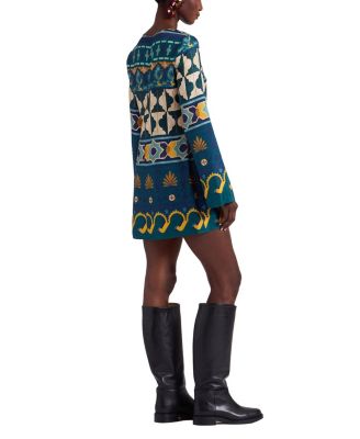 Mini Supreme Swing Dress in Casareale Placee Emerald