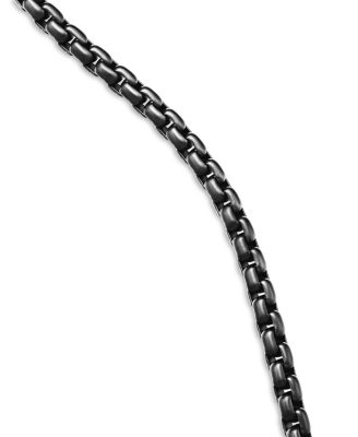 Men's Stainless Steel & Sterling Silver Box Chain Necklace 22", 5mm