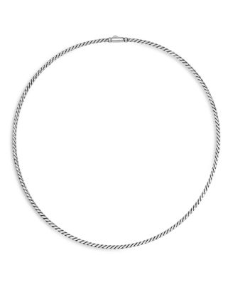 David Yurman - Sterling Silver Sculpted Cable Necklace, 15.5"