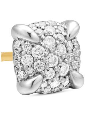 Sterling Silver Petite Chatelaine&reg; Diamond Pav&eacute; Stud Earrings