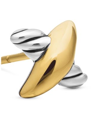 Sterling Silver & 18K Yellow Gold Petite X Stud Earrings