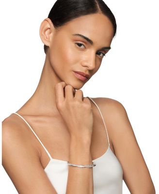 Sterling Silver Petite Infinity Bracelet with Diamonds