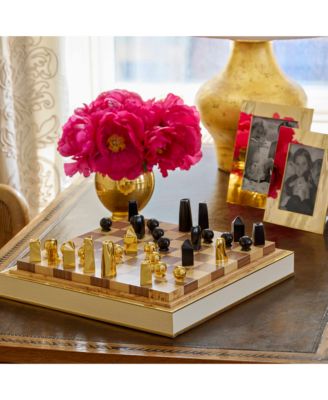 Faux Shagreen Chess Set