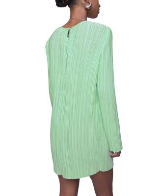 Iris Pleated Long Sleeve Mini Dress