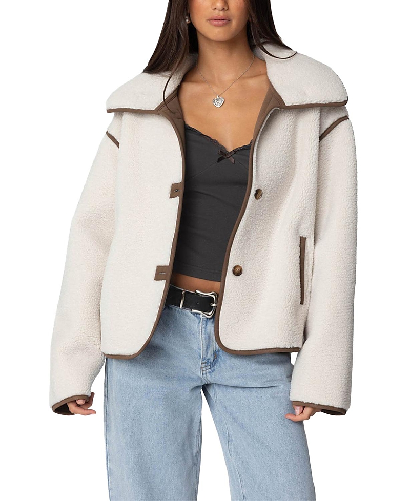 EDIKTED FROST OVERSIZED SHEARLING JACKET