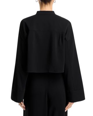 Cropped Button Front Shirt