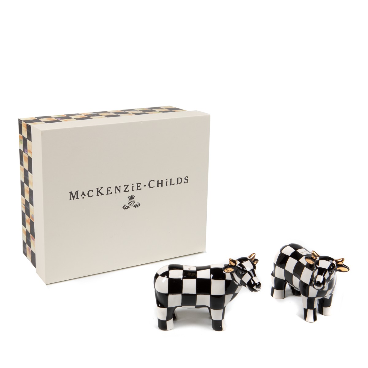 Mackenzie-childs Mackenzie-Childs Cow Salt and Pepper Set