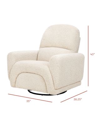 Rainbow Recliner and Swivel Glider in Teddy Loop
