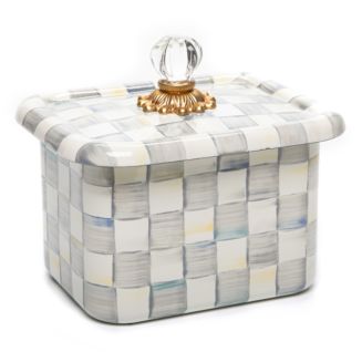 Mackenzie-Childs Sterling Check Recipe Box | Bloomingdale's