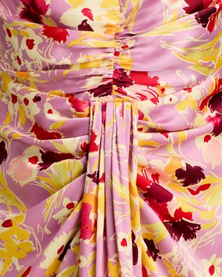 Tossed Floral Walker Dress