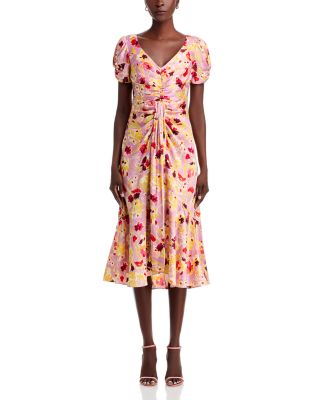 Tossed Floral Walker Dress