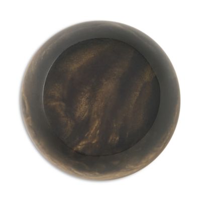 Hugo Black and Gold Swirled Resin Serving Bowl, Set of 2