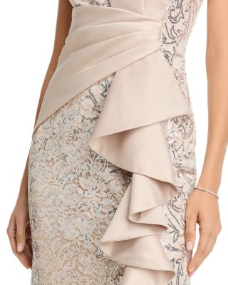 Sleeveless Ruffle Gown 