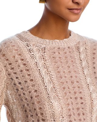 FRAME Femme Mixe Cable Knit Sweater | Bloomingdale's Women