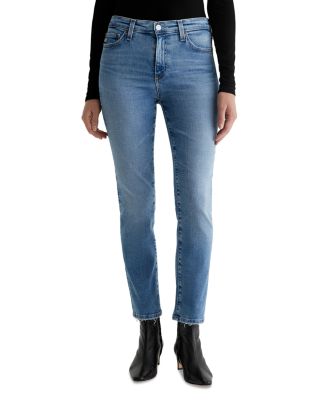 AG - M-R High Rise Slim Straight Jeans in 18 Years