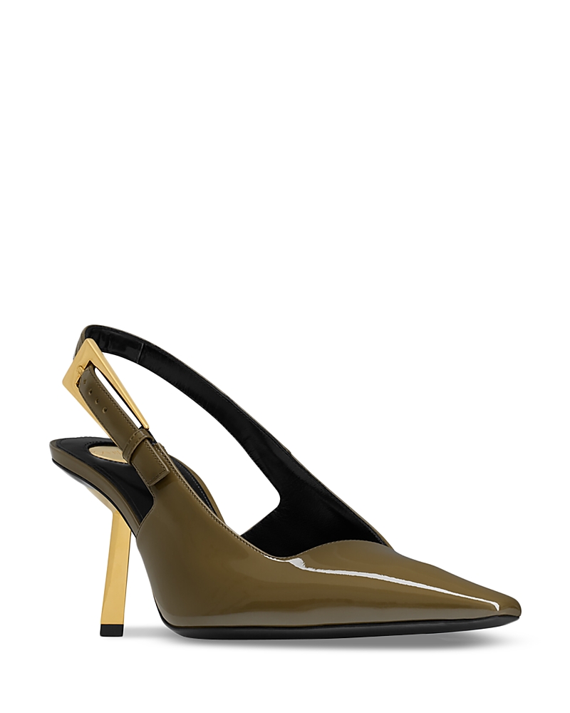 Saint Laurent Women's Lee Mid Heel Slingback Pumps
