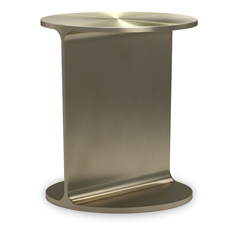 Caracole Rivet Side Table In Gold