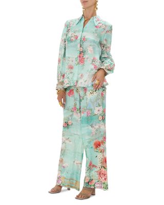 Silk Floral Print Pants in The Jewellery Museum