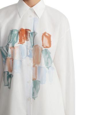 Printed Button Front Shirt