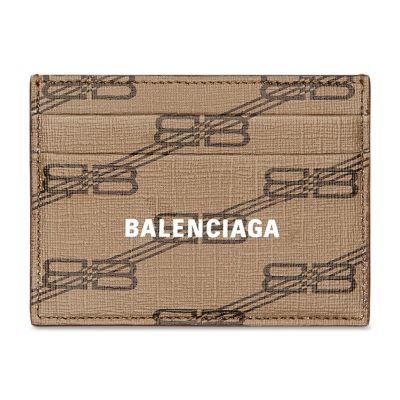 Balenciaga - Signature Card Holder Bb Monogram Coated Canvas