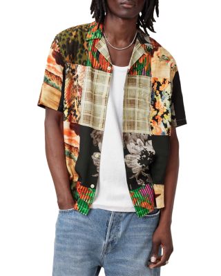 ALLSAINTS - Patche Printed Relaxed Fit Camp Shirt