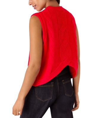 Cable Knit Sleeveless Sweater