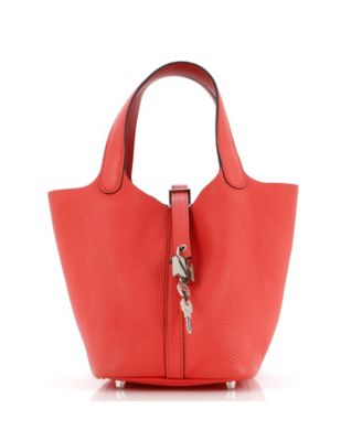 Pre-Owned Hermes Pm Eclat Picotin Lock Bag Clemence with Swift