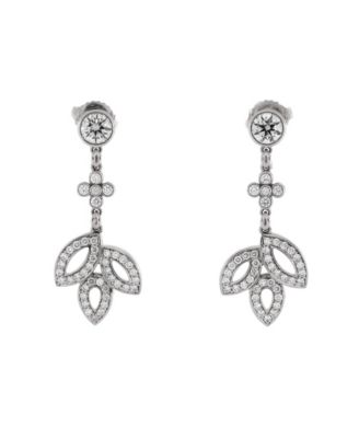 Pre-Owned Harry Winston - Lily Cluster Drop Earrings Platinum with Diamonds