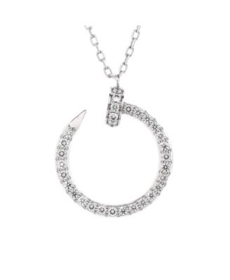 Pre-Owned Cartier - Juste un Clou Pendant Necklace 18K White Gold and Diamonds