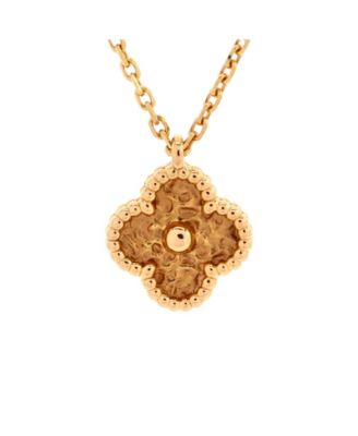 Pre-Owned Van Cleef & Arpels Sweet Alhambra Pendant Necklace 18K Rose Gold
